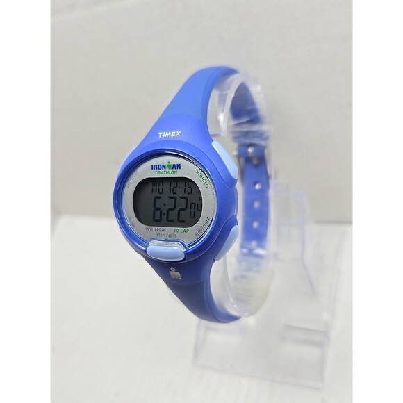 Womens Timex Ironman Triathlon 10 Lap Digital Watch Indiglo Alarms New Battery - Picture 2 of 11